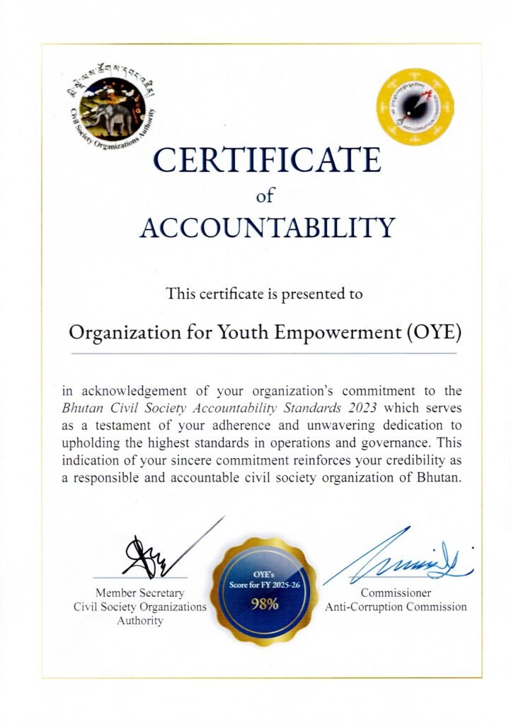Bhutan CSO Accountability Standards (BCAS) 2025–2026 Award